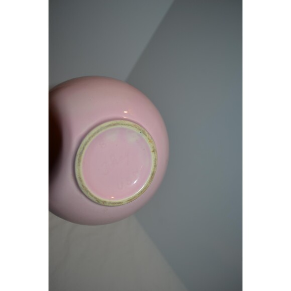 Vintage Vase Pink with Green Grapes Handles Hull Tokay 1950s Collectible - Picture 2 of 5